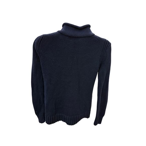 VINTAGE J Crew Mens XS Dark Gray Roll Neck pullover sweater 100% cotton - Picture 4 of 7